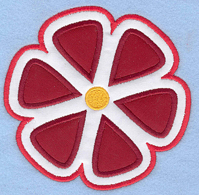 Embroidery Design: Double Applique flower4.83w X 4.80h