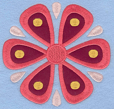 Embroidery Design: Flower B Single applique large5.19w X 5.00h