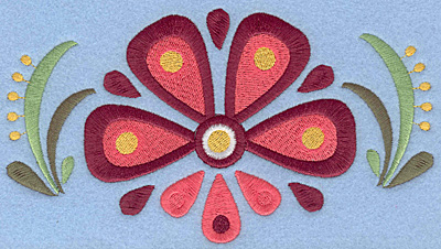Embroidery Design: Flower D large7.00w X 3.83h