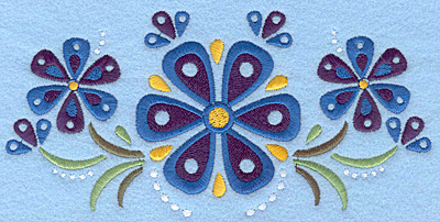 Embroidery Design: Flower F large7.00w X 3.40h