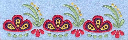 Embroidery Design: Flower G large 6.35w X 1.84h