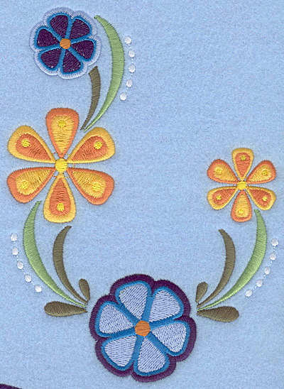Embroidery Design: Floral Combo A large 5.00"w X 6.80"h