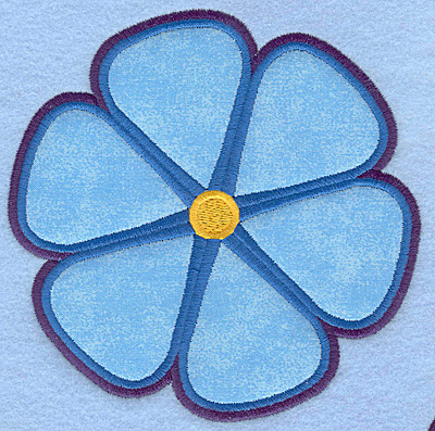 Embroidery Design: Flower applique large 5.00"w X 5.00"h