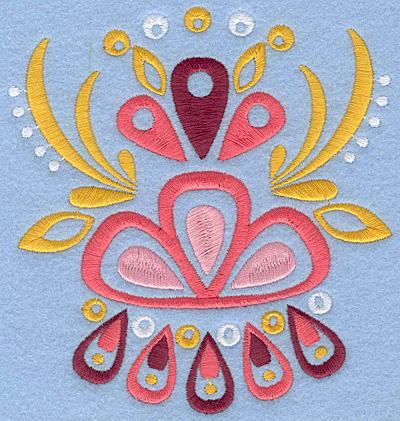 Embroidery Design: Floral Combo E large 5.00"w X 5.30"h