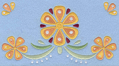 Embroidery Design: Floral Combo F large 7.00"w X 3.78"h