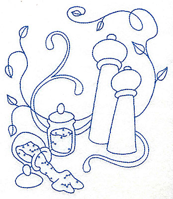 Embroidery Design: Salt and pepper shakers large 6.00w X 6.91h