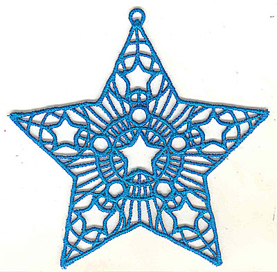 Embroidery Design: Lace Star Ornament 1 large  4.99w X 4.95h