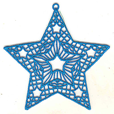 Embroidery Design: Lace Star Ornament 2 large  4.99w X 4.95h