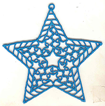 Embroidery Design: Lace Star Ornament 3 large 4.99w X 4.95h