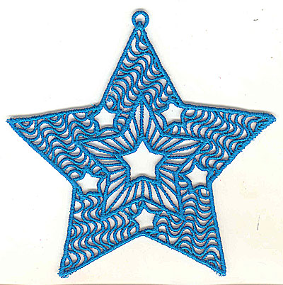 Embroidery Design: Lace Star Ornament 7 large 4.99w X 4.95h