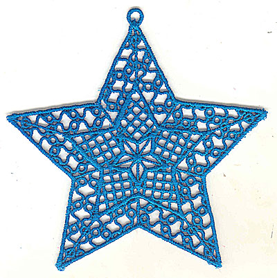 Embroidery Design: Lace Star Ornament 10 large 4.99w X 4.95h
