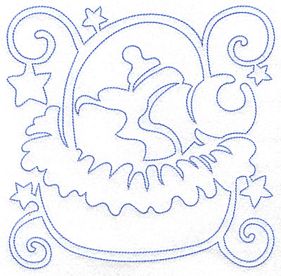 Embroidery Design: Baby Gift Basket large 7.08w X 7.01h
