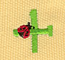 Embroidery Design: Ladybug Letters + 0.77w X 0.83h