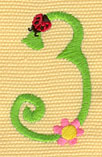 Embroidery Design: Ladybug Letters 31.13w X 1.91h