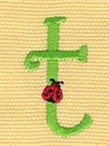Embroidery Design: Ladybug Letters t 0.88w X 1.56h