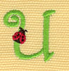 Embroidery Design: Ladybug Letters u 1.02w X 1.06h