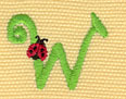 Embroidery Design: Ladybug Letters w 1.29w X 1.02h