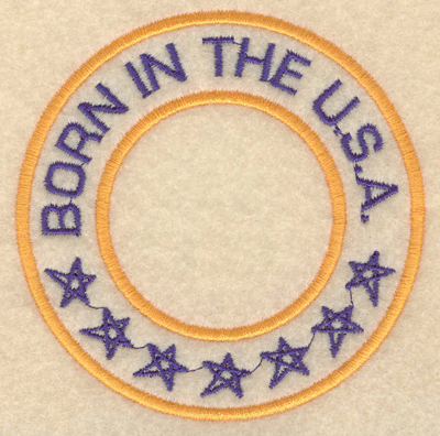 Embroidery Design: Born in the USA3.80"w X 3.80"h