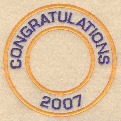 Embroidery Design: Congratulations 20073.80"w X 3.80"h