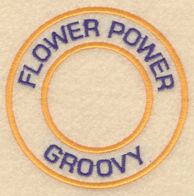Embroidery Design: Flower power groovy3.80"w X 3.80"h
