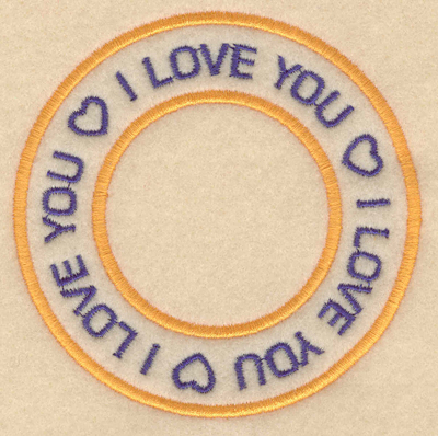 Embroidery Design: I love you I love you I love you3.80"w X 3.80"h