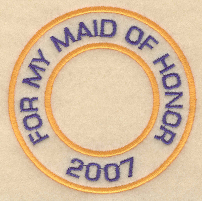 Embroidery Design: For my maid of honor 20073.80"w X 3.80"h