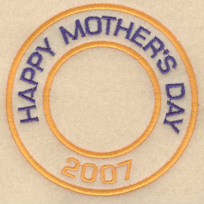 Embroidery Design: Happy mother's day 20073.80"w X 3.80"h