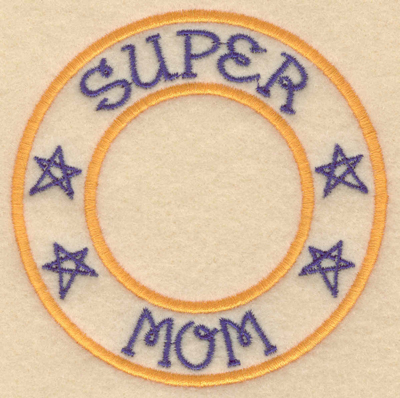 Embroidery Design: Super mom3.80"w X3.80"h