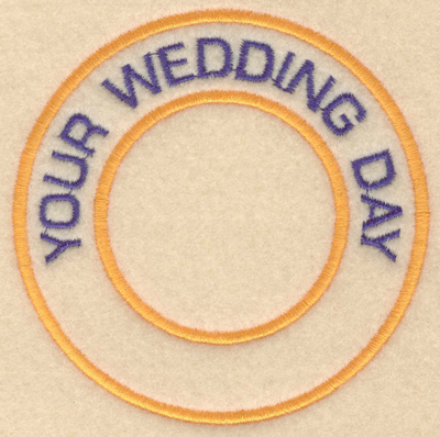 Embroidery Design: Your wedding day3.80"w X 3.80"h