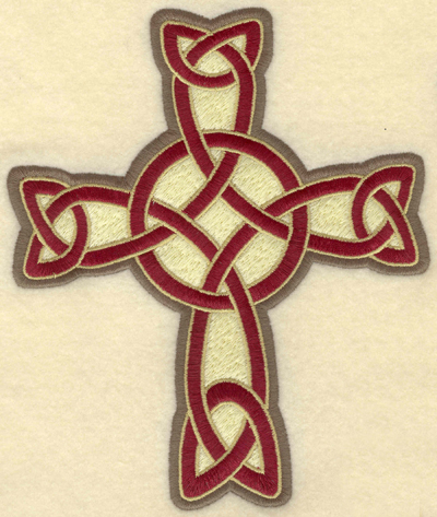 Embroidery Design: Large Celtic cross fileed5.81w X 6.97h