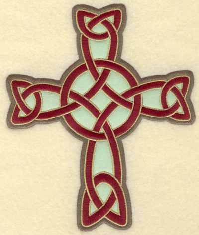 Embroidery Design: Large Celtic cross applique5.81w X 6.97h