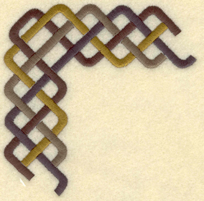 Embroidery Design: Large corner band plait4.04w X 4.04h