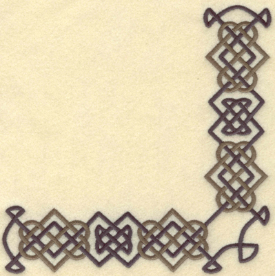 Embroidery Design: Celtic knot corner6.55w X 6.53h