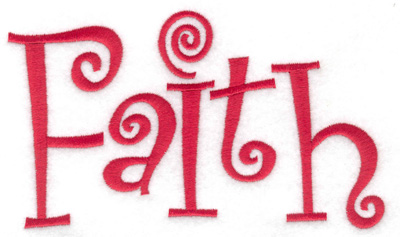 Embroidery Design: Faith 6.02w X 3.61h