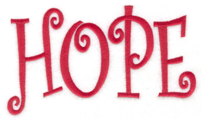 Embroidery Design: Hope 6.01w X 3.51h