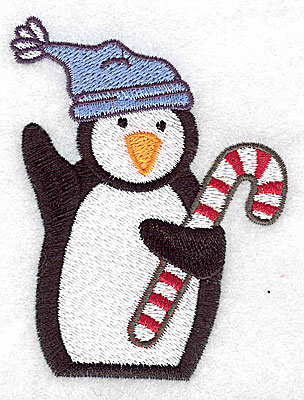 Embroidery Design: Penguin wearing toque 2.80w X 3.56h