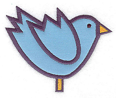 Embroidery Design: Bluebird applique 3.87w X 3.11h