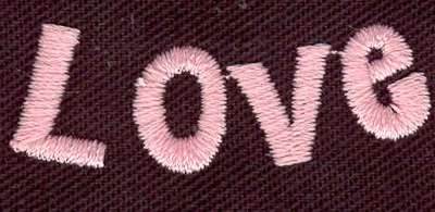 Embroidery Design: Love1.58w X 1.29h