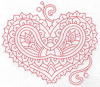 Embroidery Design: Heart 8 Large 6.22w X 5.44h