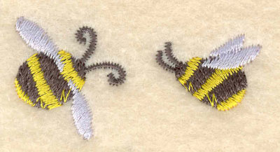 Embroidery Design: Bees2.01w X 1.01h