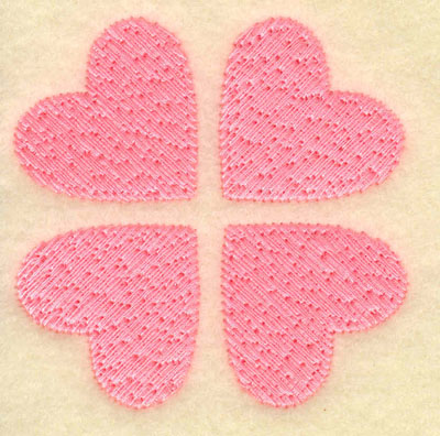 Embroidery Design: Four hearts2.51w X 2.51h