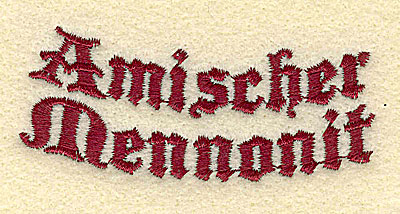 Embroidery Design: Amischer Mennonit3.01w X 1.24h