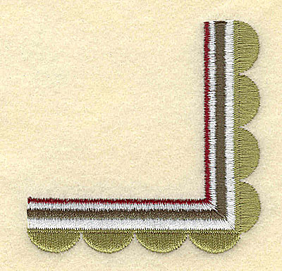 Embroidery Design: Scallop Corner2.68w X 2.67h