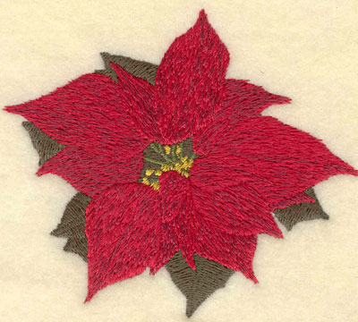 Embroidery Design: Poinsettia 3.90w X 3.38h