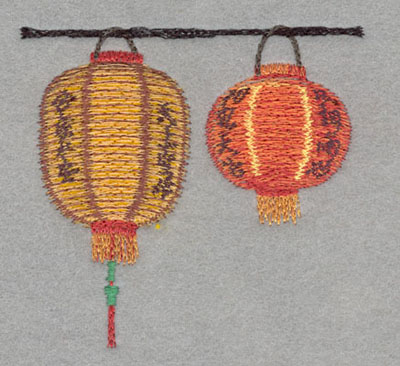 Embroidery Design: Chinese Lantern Double Small Applique3.62h X 3.87w