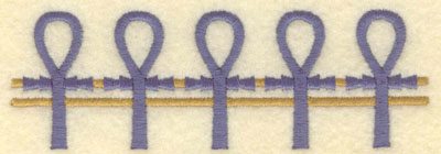 Embroidery Design: Ankh border large5.01w X 1.66h