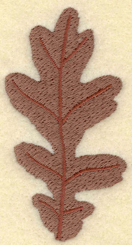 Embroidery Design: Oak Leaf Brown1.73w X 3.28h