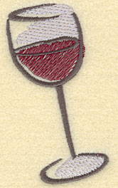 Embroidery Design: Wine Glass Large1.99w X 3.53h