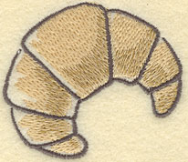 Embroidery Design: Croissant Large2.76w X 2.39h