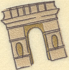Embroidery Design: Arc De Triomphe3.01w X 3.13